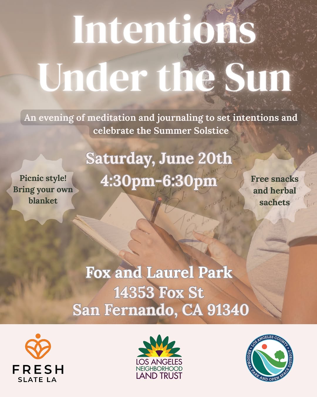 Intentions Under the Sun — June 20 at Fox & Laurel Park